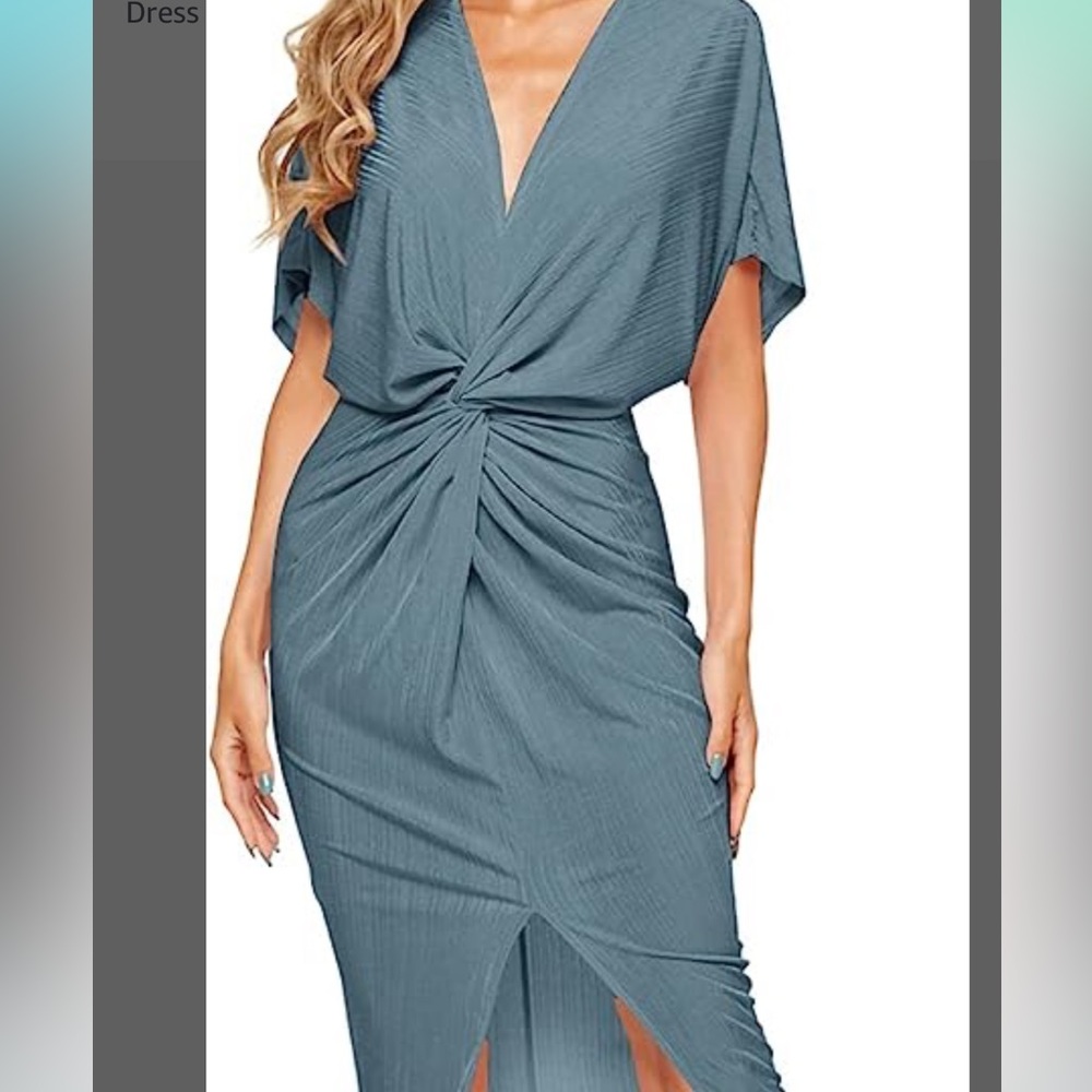 Dusty blue bodycon dress size L